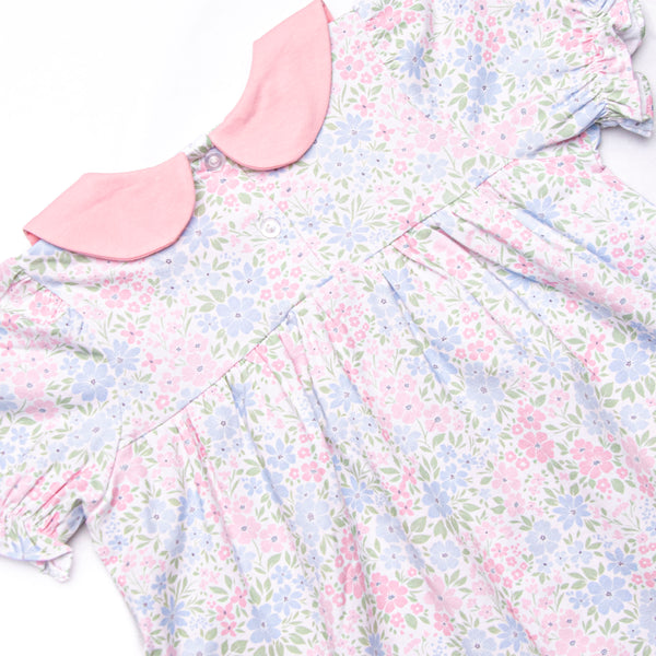 Dapper Daisies Collared Dress, Pink