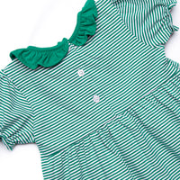 Lucky Trio Applique Dress, Green