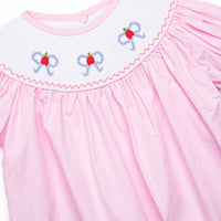 Beauty and Bows Smocked Dress, Pink