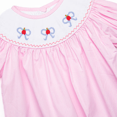 Beauty and Bows Smocked Dress, Pink