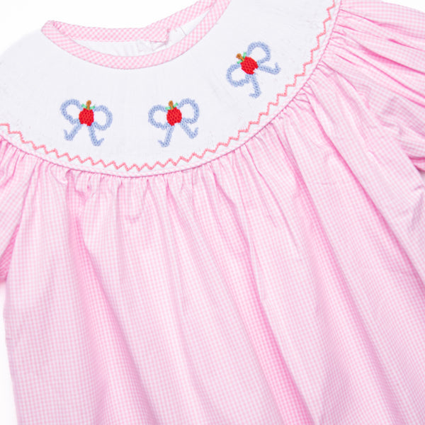 Beauty and Bows Smocked Dress, Pink