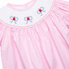 Beauty and Bows Smocked Dress, Pink