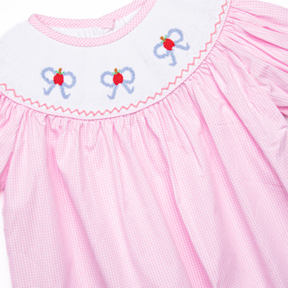 Beauty and Bows Smocked Dress, Pink