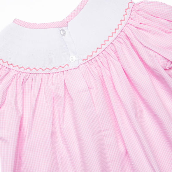 Beauty and Bows Smocked Dress, Pink