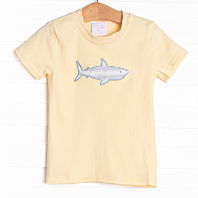 Shark Tail Applique Top, Yellow