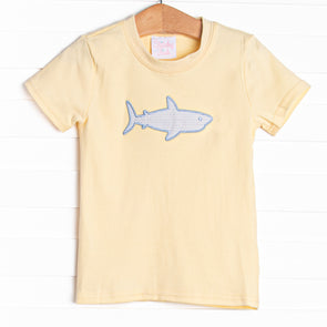 Shark Tail Applique Top, Yellow