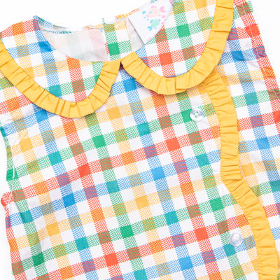 Primary School Plaid Bubble, Yellow