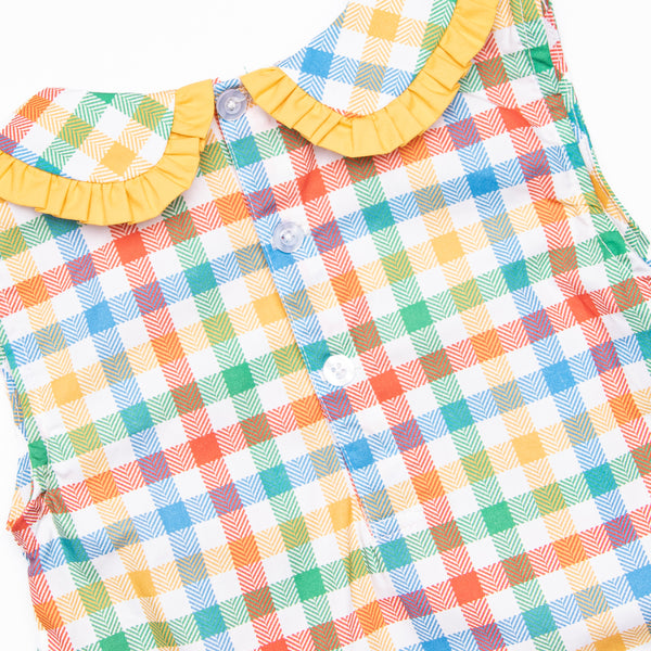 Primary School Plaid Bubble, Yellow