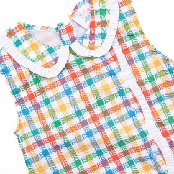 Primary School Plaid Dress, Yellow