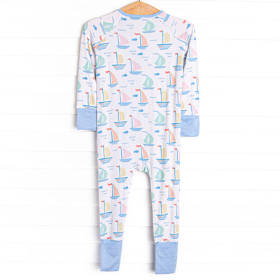 Dock Days Bamboo Zippy Pajama, Blue