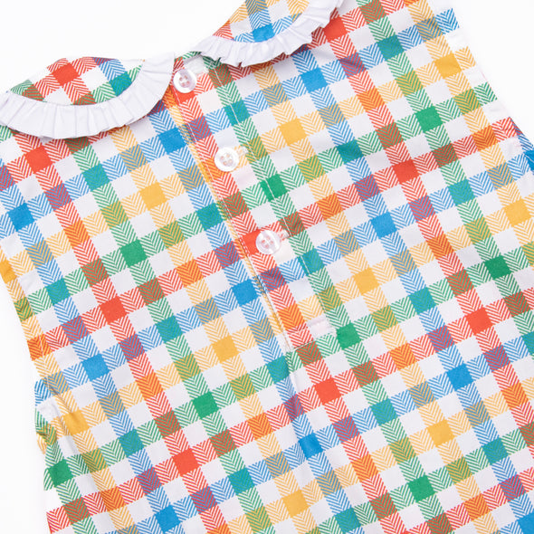 Primary School Plaid Dress, Yellow