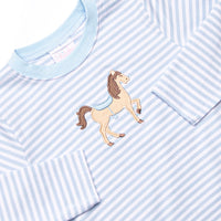 Derby Dance Applique Top, Blue