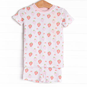 Berry & Bright Bamboo Pajama Short Set, Pink