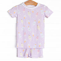 Sweet Dreams Bamboo Pajama Short Set, Purple