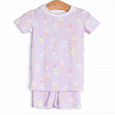 Sweet Dreams Bamboo Pajama Short Set, Purple