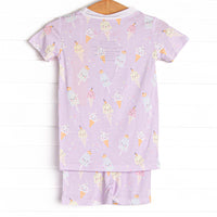 Sweet Dreams Bamboo Pajama Short Set, Purple