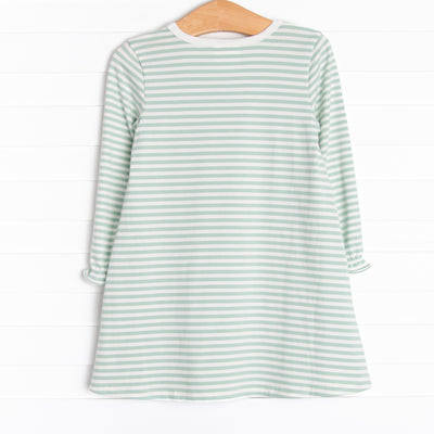 Patterned Pumpkins Applique Dress, Green