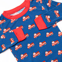 Sound the Alarm Bamboo Pajama Set, Blue