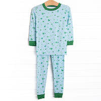 Cuddly Clovers Bamboo Pajama Set, Blue