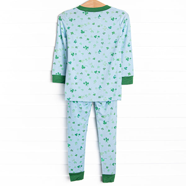 Cuddly Clovers Bamboo Pajama Set, Blue