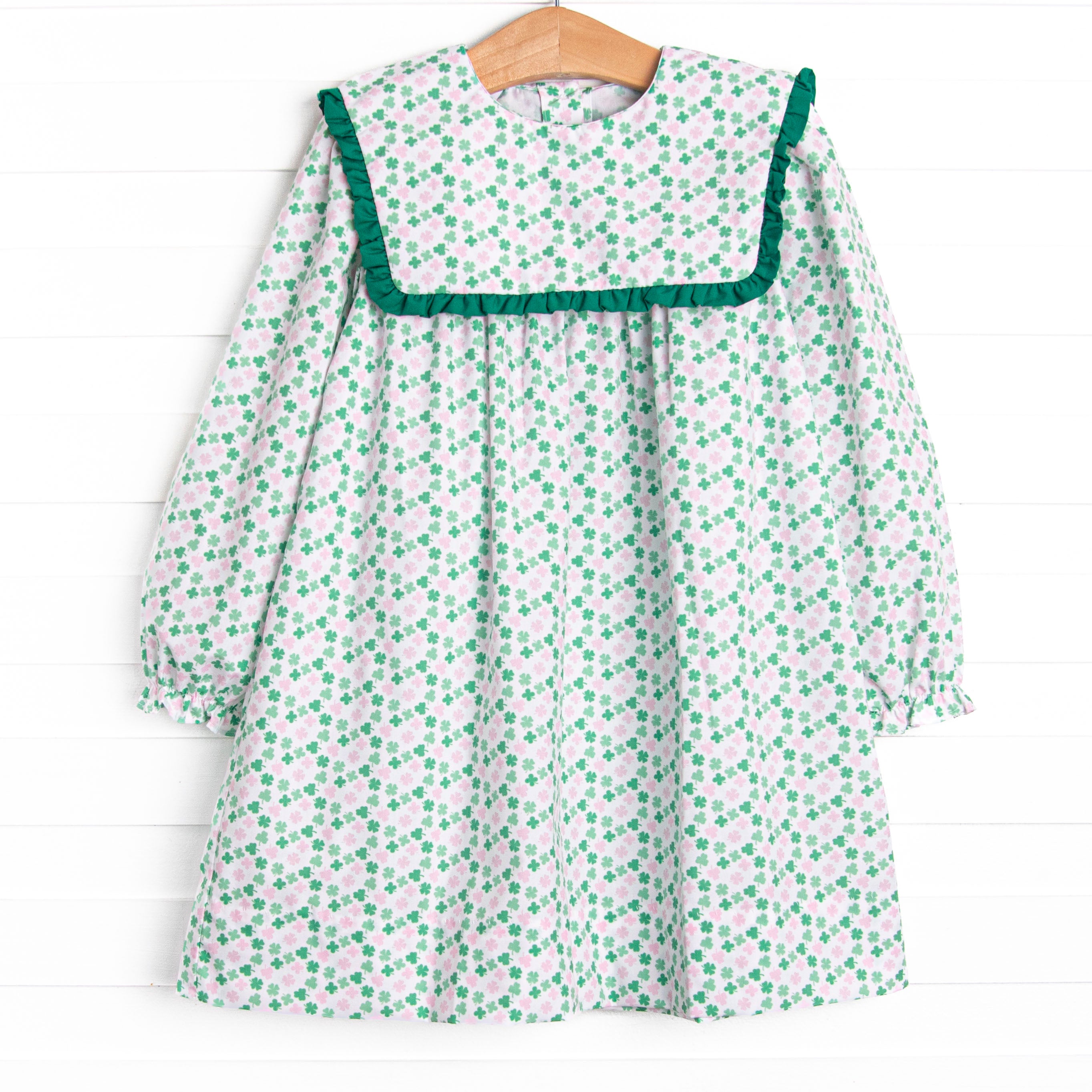 Girl's Sweetest Shamrock Dress in Green size 7 | Stitchy Fish Girl's Sweetest Shamrock Dress in Green size 7 | Stitchy Fish