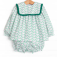 Sweetest Shamrock Bloomer Set, Green