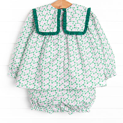 Sweetest Shamrock Bloomer Set, Green