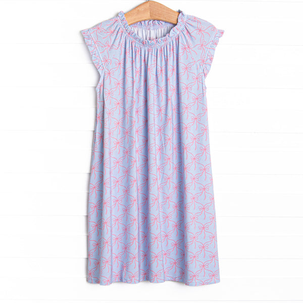 Bluebell Bows Bamboo Night Gown, Blue