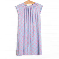 Bluebell Bows Bamboo Night Gown, Blue