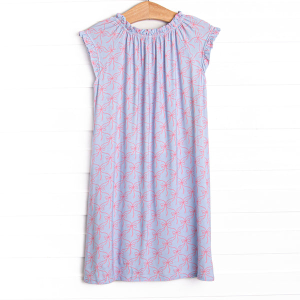 Bluebell Bows Bamboo Night Gown, Blue