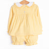 Feathered Friends Applique Bloomer Set, Yellow
