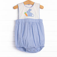 Hare and Square Applique Bubble, Blue