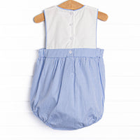 Hare and Square Applique Bubble, Blue