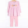 Gobbles and Ghords Applique Legging Set, Pink
