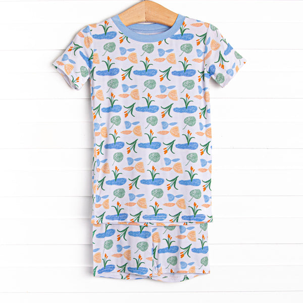 Pondside Dreams Bamboo Pajama Short Set, Blue