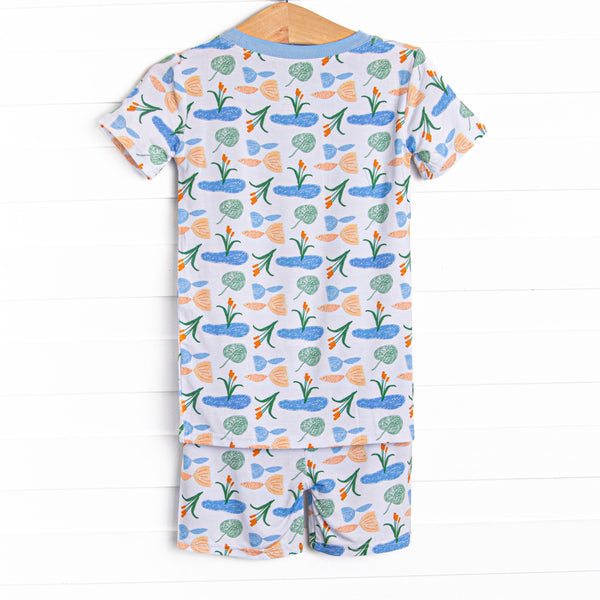 Pondside Dreams Bamboo Pajama Short Set, Blue