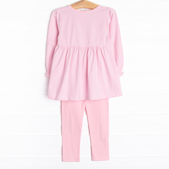 Gobbles and Ghords Applique Legging Set, Pink