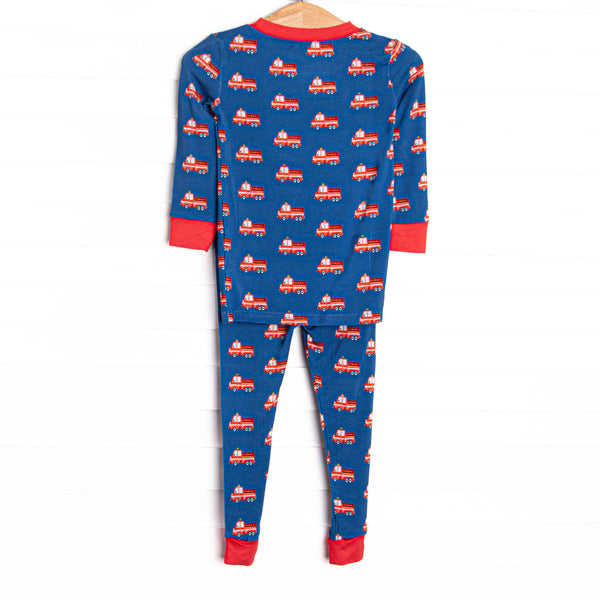 Sound the Alarm Bamboo Pajama Set, Blue