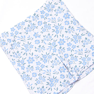 Portofino Petals Bamboo Pajama Short Set, Blue