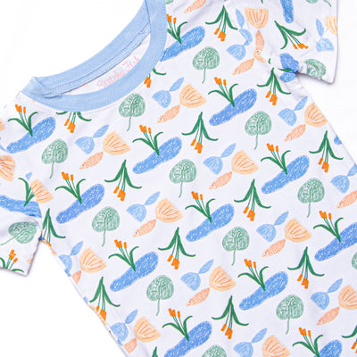 Pondside Dreams Bamboo Pajama Short Set, Blue