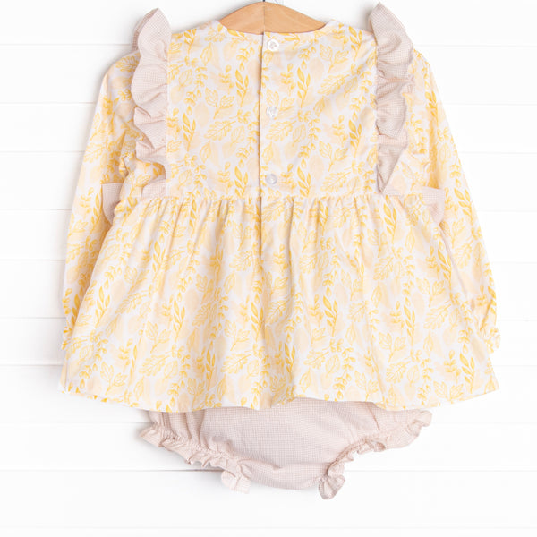 Amber Autumn Diaper Set, Yellow