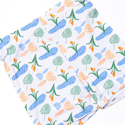 Pondside Dreams Bamboo Pajama Short Set, Blue