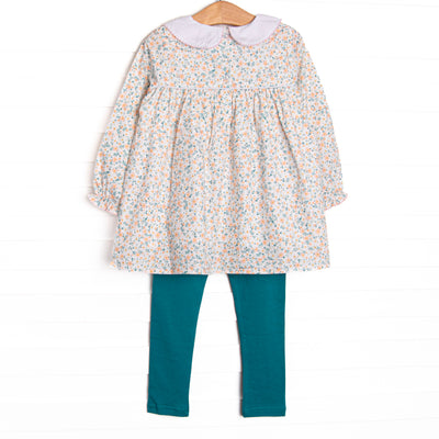 Garden Charm Legging Set, Blue