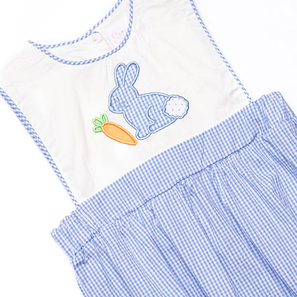 Hare and Square Applique Bubble, Blue