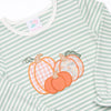 Patterned Pumpkins Applique Dress, Green