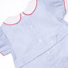 Prideful Banner Embroidered Dress, Blue
