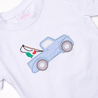 Gone Fishin' Applique Top, White