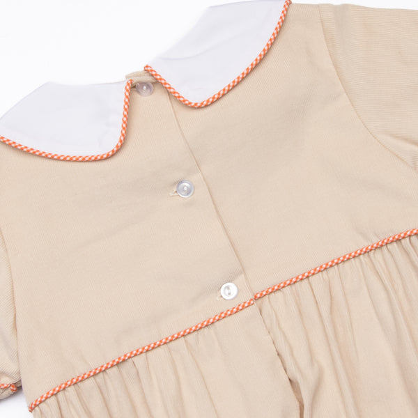 Turkey Trot Embroidered Bubble, Tan