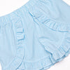 Marine Mammals Smocked Ruffle Short Set, Aqua