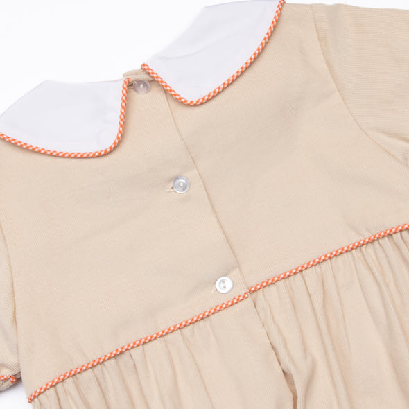 Turkey Trot Embroidered Bubble, Tan